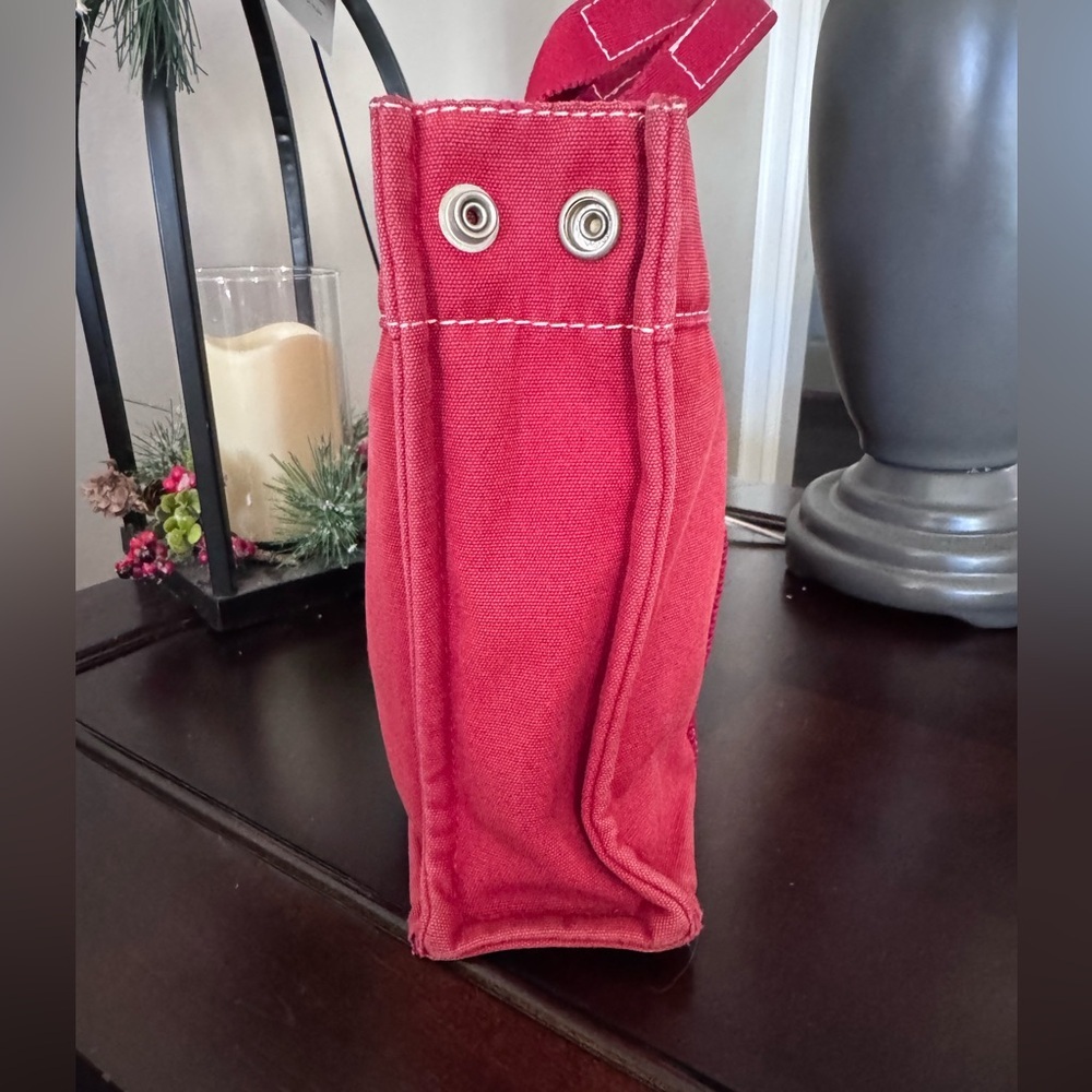 Hermès Paris Vintage Canvas Tote – Red | Rare Early Style - Picture 5 of 16